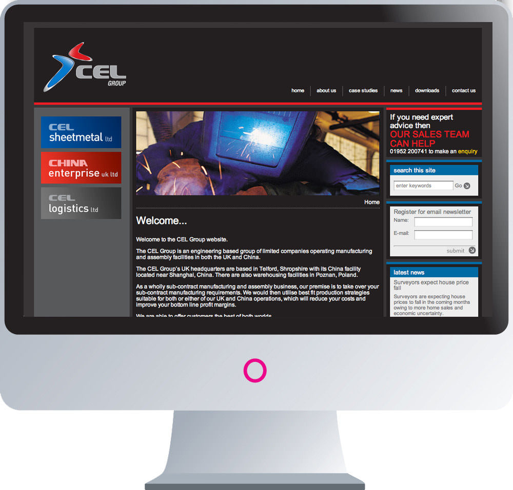 Heavy Metal: CEL Group's New Website | Web Design In Shropshire