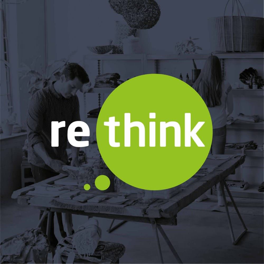 ReThink Logo Over Image Of Shop