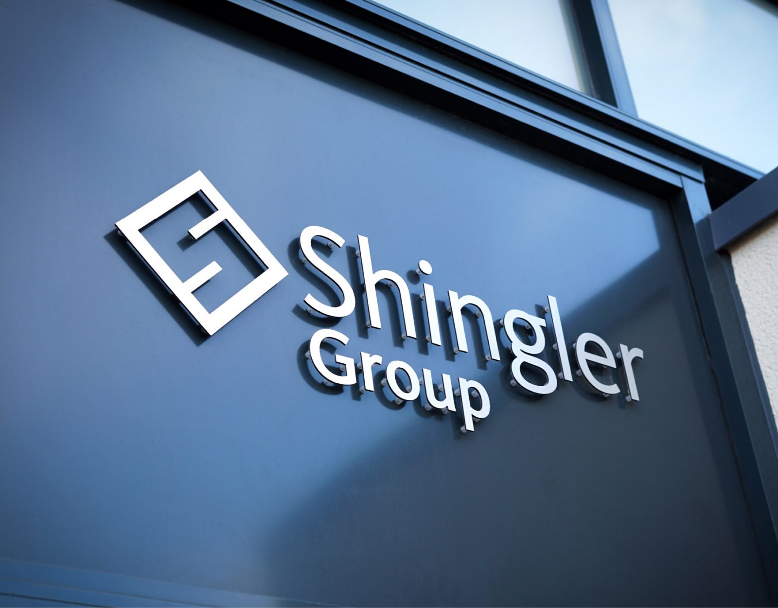 Shingler logo signage