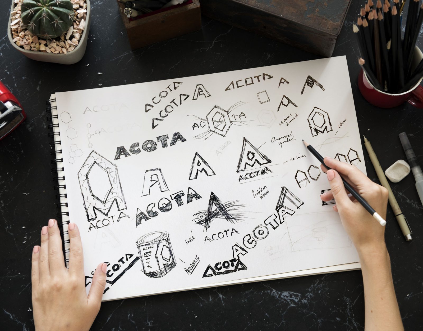 Acota logo development
