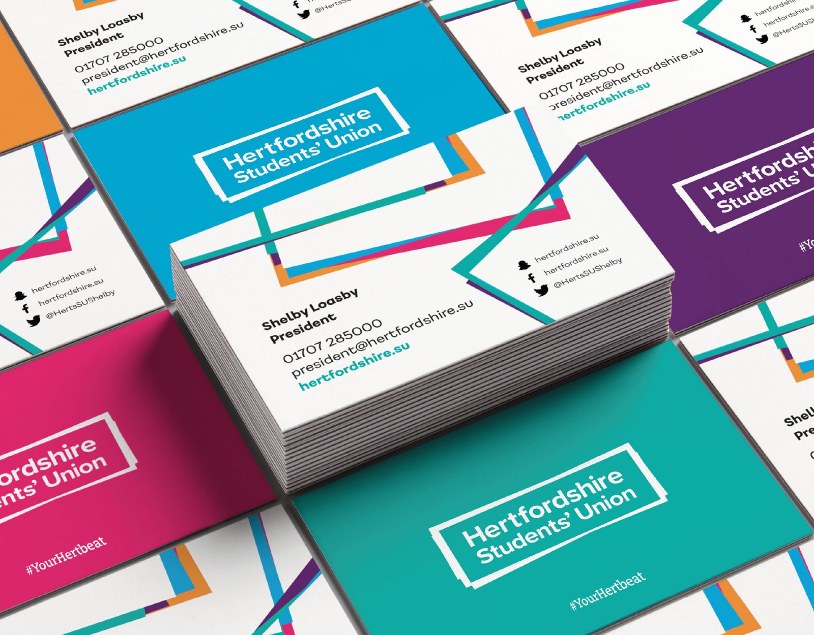 Hertfordshire Students' Union business cards