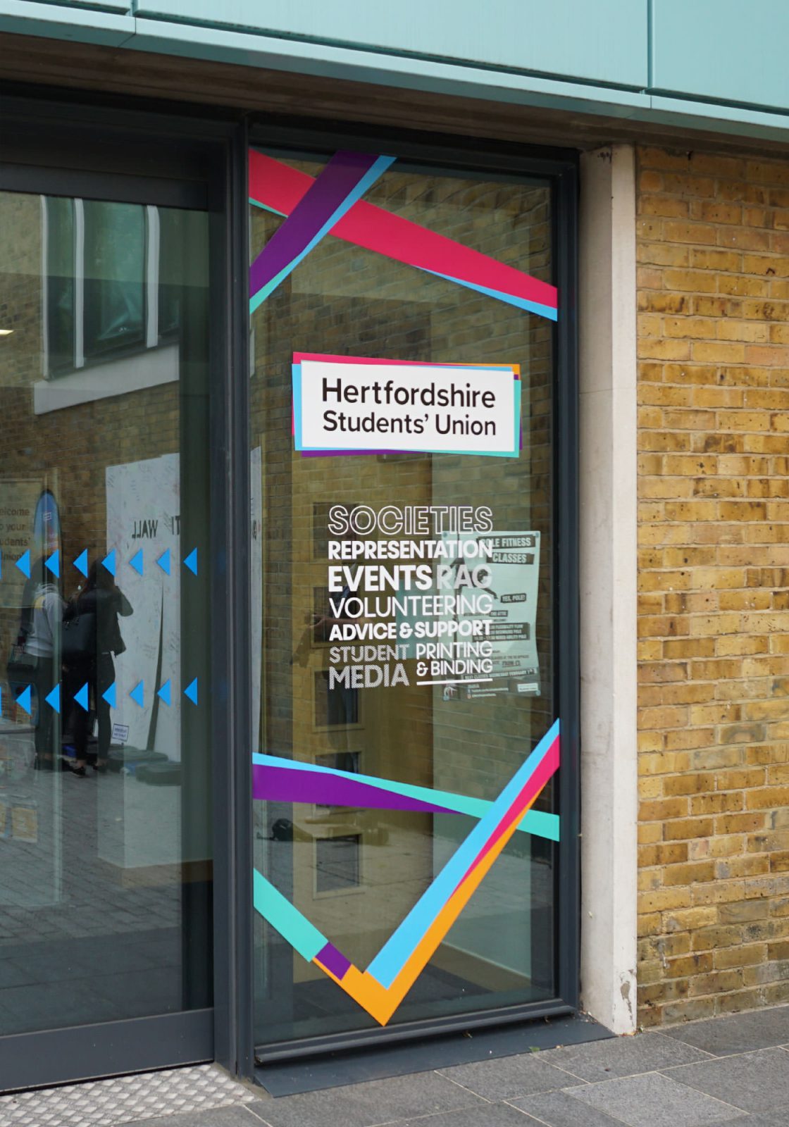 Hertfordshire Students' Union doorway frontage