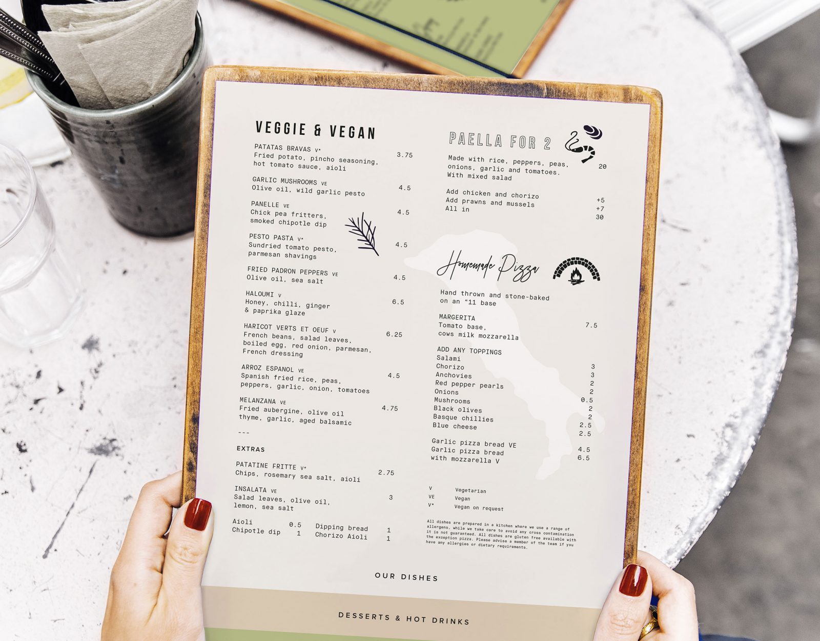 The Olive Tree menu