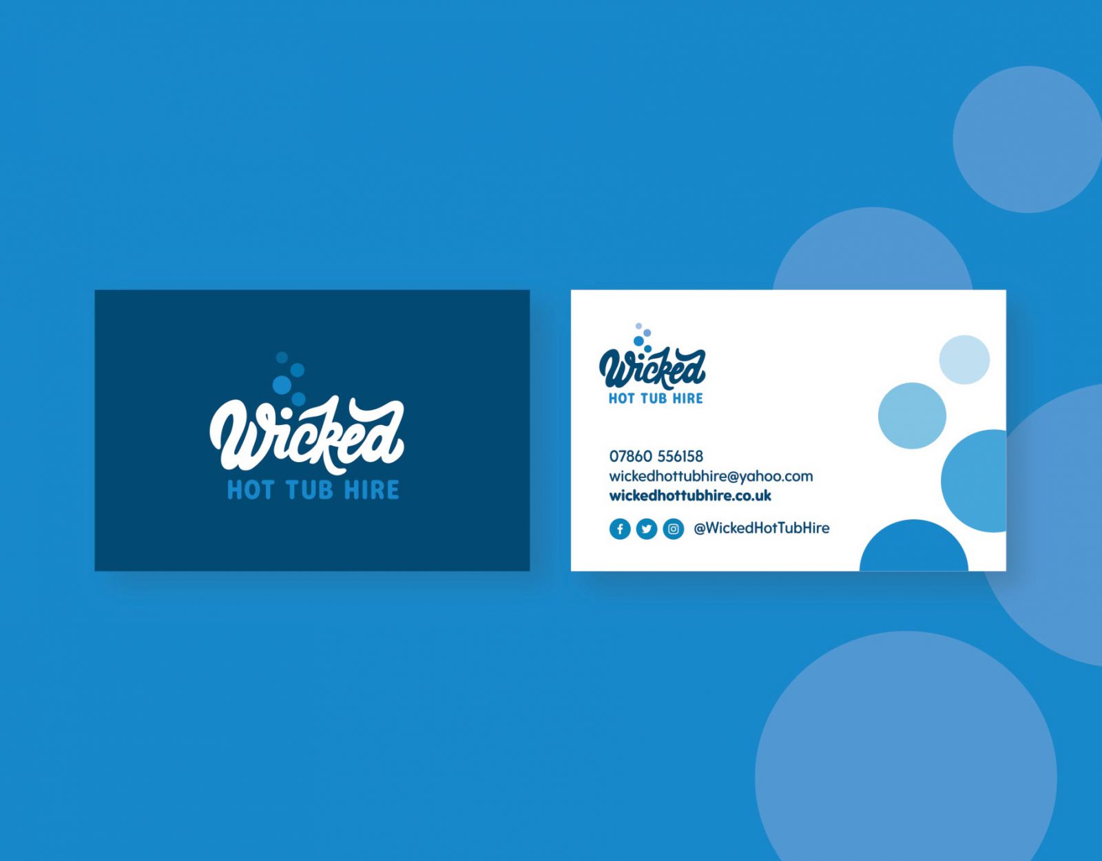 Wicked Hot Tub Hire business card