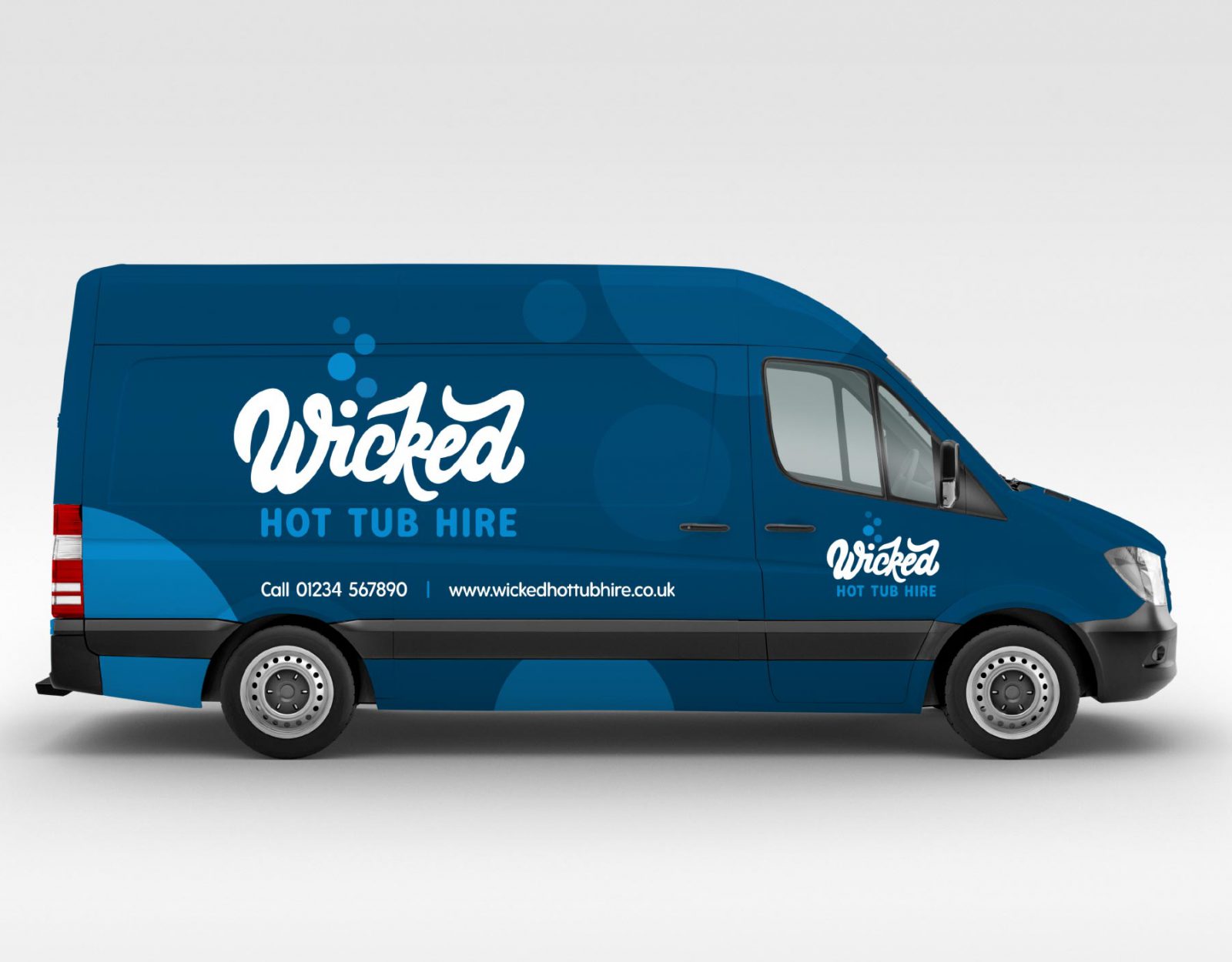 Wicked Hot Tub Hire van livery