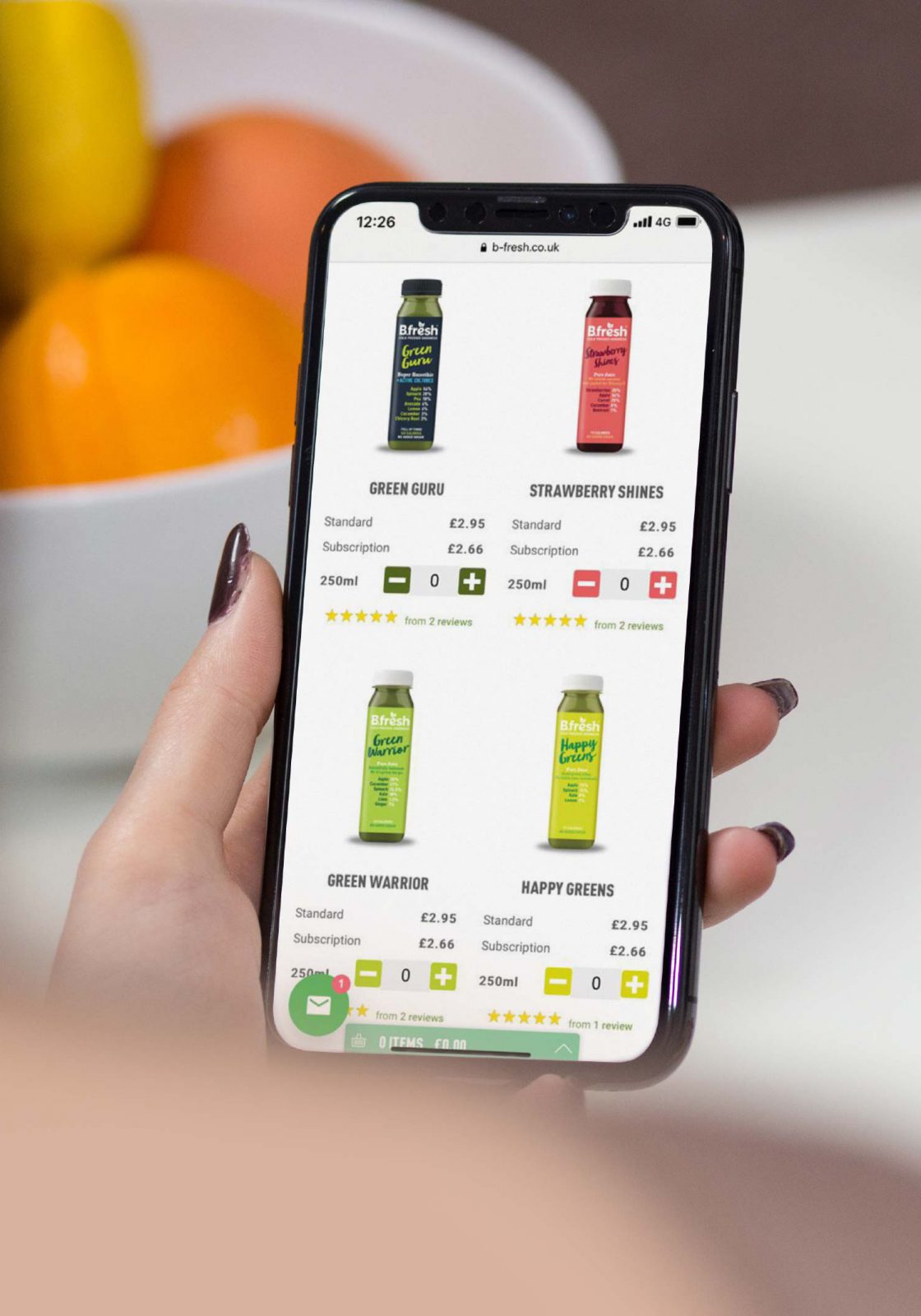 Bfresh web mobile